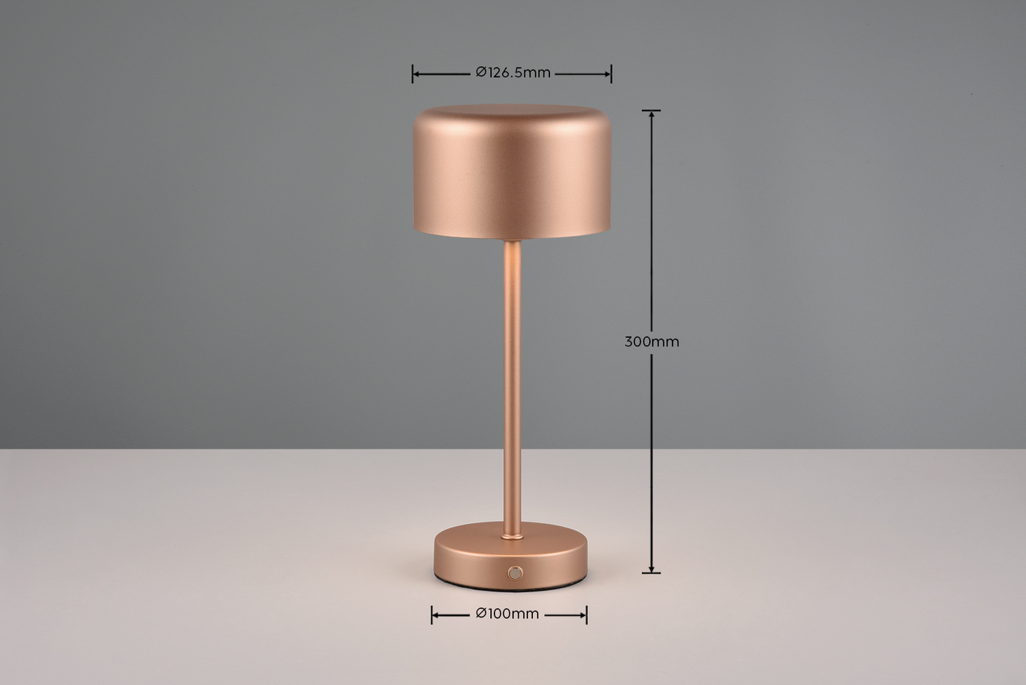 Pöytävalaisin TRIO Jeff ladattava led kahvinruskea