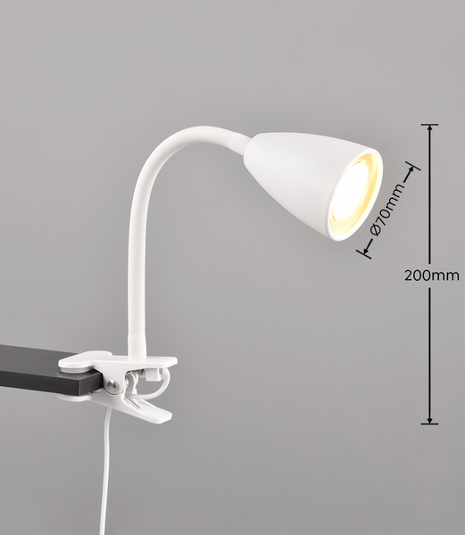 Klipsivalaisin TRIO Wanda GU10 mattavalkoinen