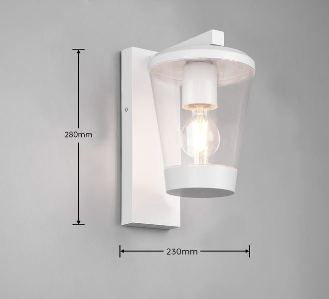 Ulkoseinävalaisin TRIO Cavado E27 mattavalkoinen