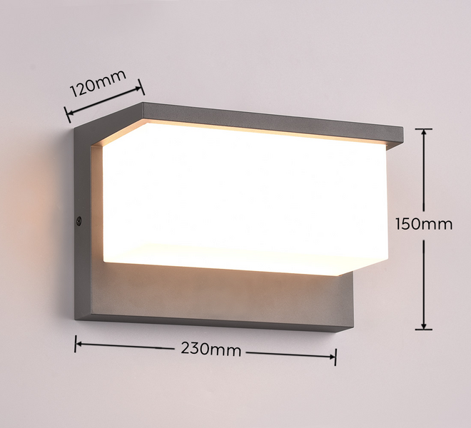 Seinävalaisin TRIO Nestos led IP54 antrasiitti