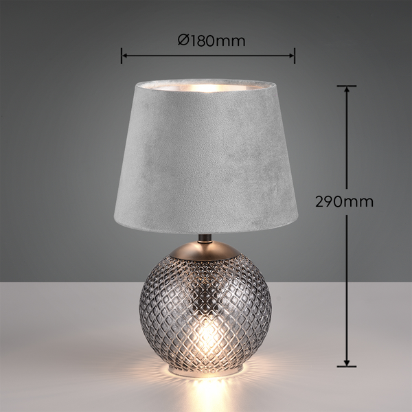 Pöytävalaisin TRIO Jonna 2xE14 29cm harmaa