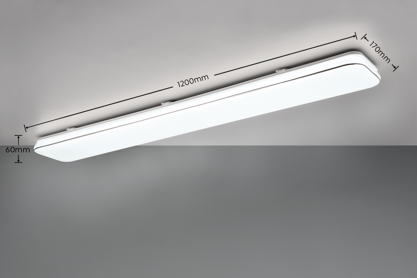 Plafondi TRIO Blanca led 4000K 120x17cm valkoinen