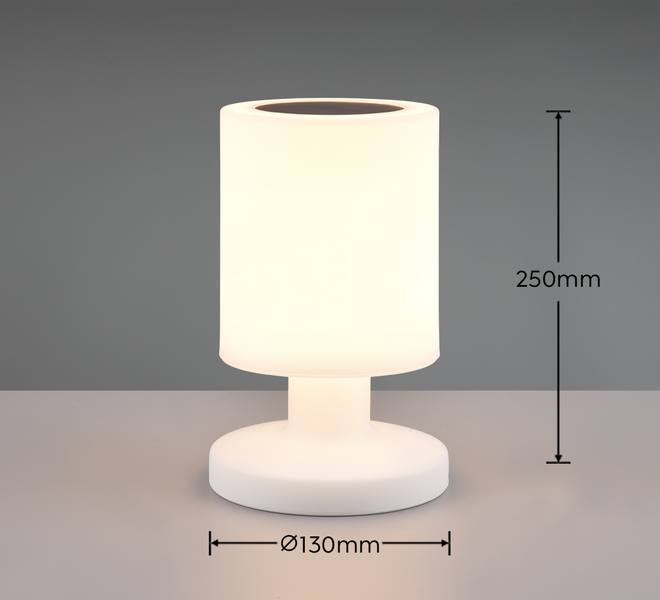 Ulkopöytävalaisin TRIO Silva led 1W aurinkokennolla valkoinen