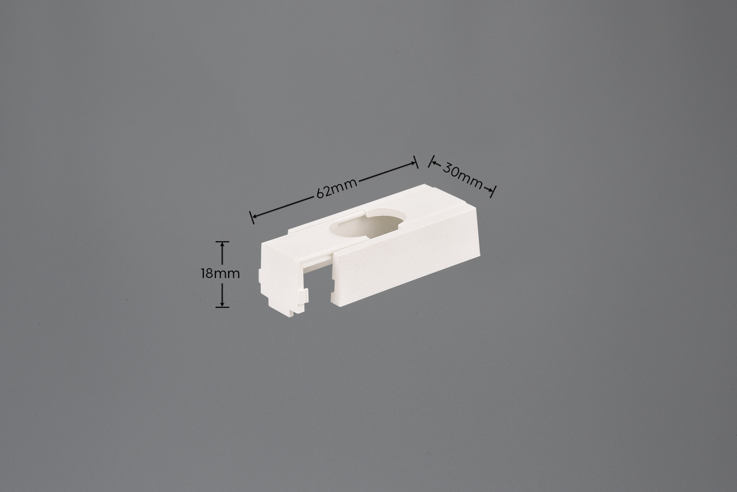 Kiskoadapterin peitelevy TRIO Duoline mattavalkoinen