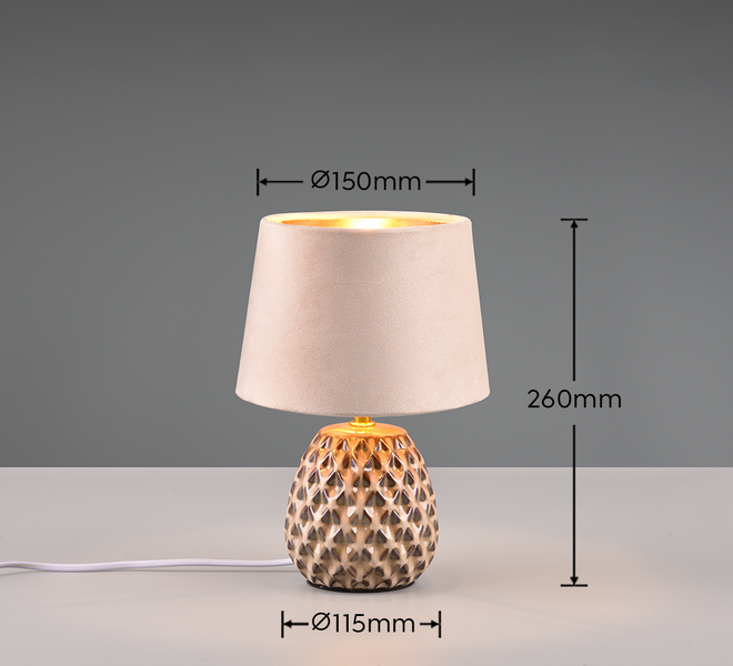 Pöytävalaisin TRIO Ariana E14 beige