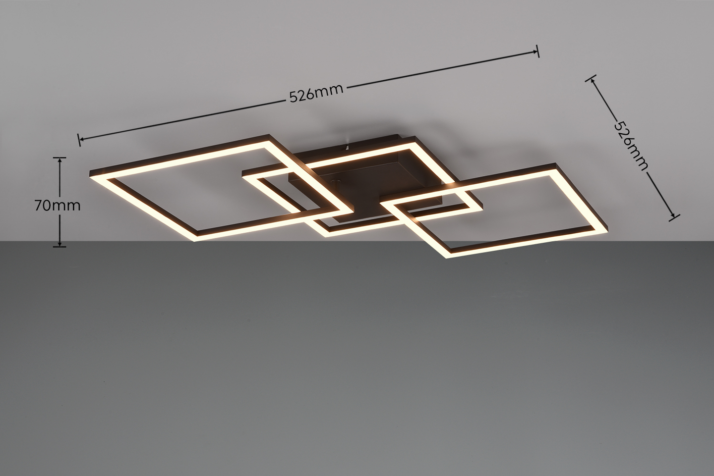 Kattovalaisin TRIO Trail led 3550lm 3-osainen mattamusta