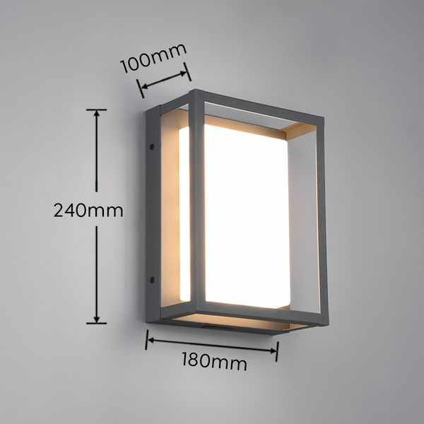Ulkoseinävalaisin TRIO Witham led 1100lm antrasiitti