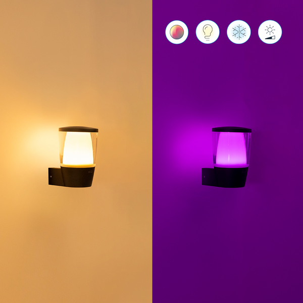 Ulkoseinävalaisin WiZ Elpas 650lm 8,5W 2700-5000K RGB