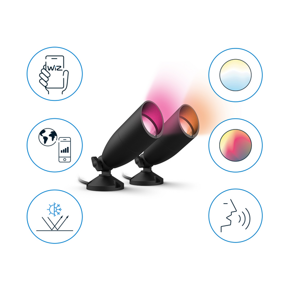 Ulkokohdevalaisin WiZ 540lm 10W 2700-5000K RGB aloituspakkaus