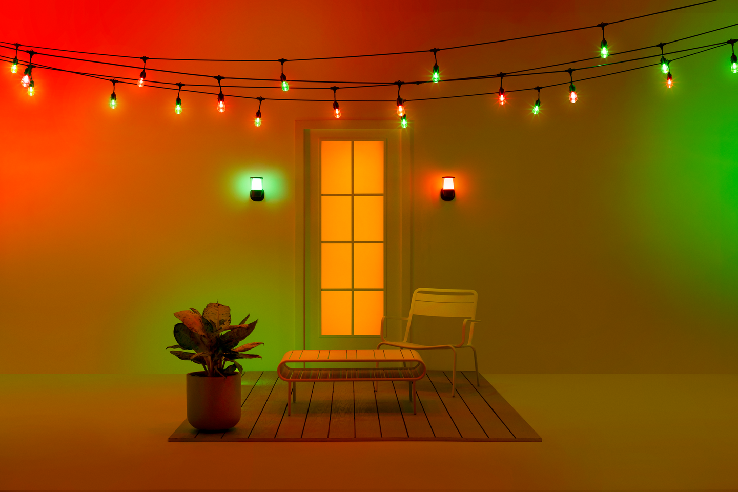 Ulkoseinävalaisin WiZ Elpas 650lm 8,5W 2700-5000K RGB