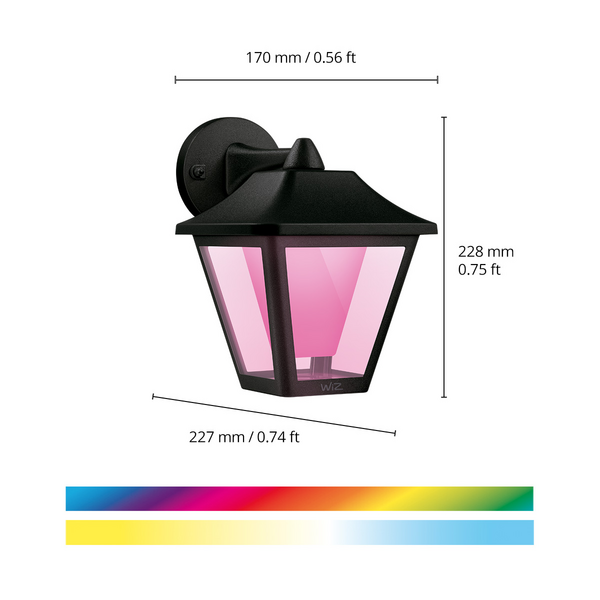 Ulkoseinävalaisin WiZ Classic 1000lm 2700-5000K