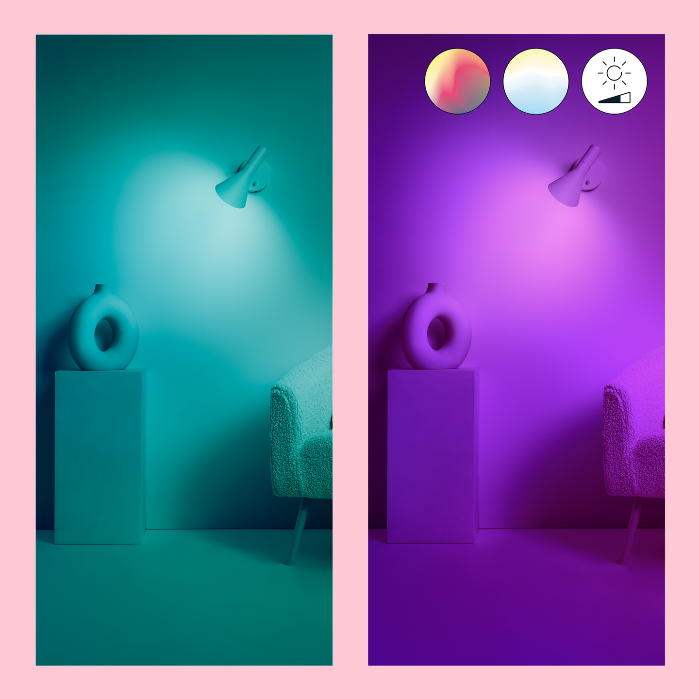 Led-lamppu WiZ wi-fi 4.9W E14 C37 922-65 RGB color 2kpl