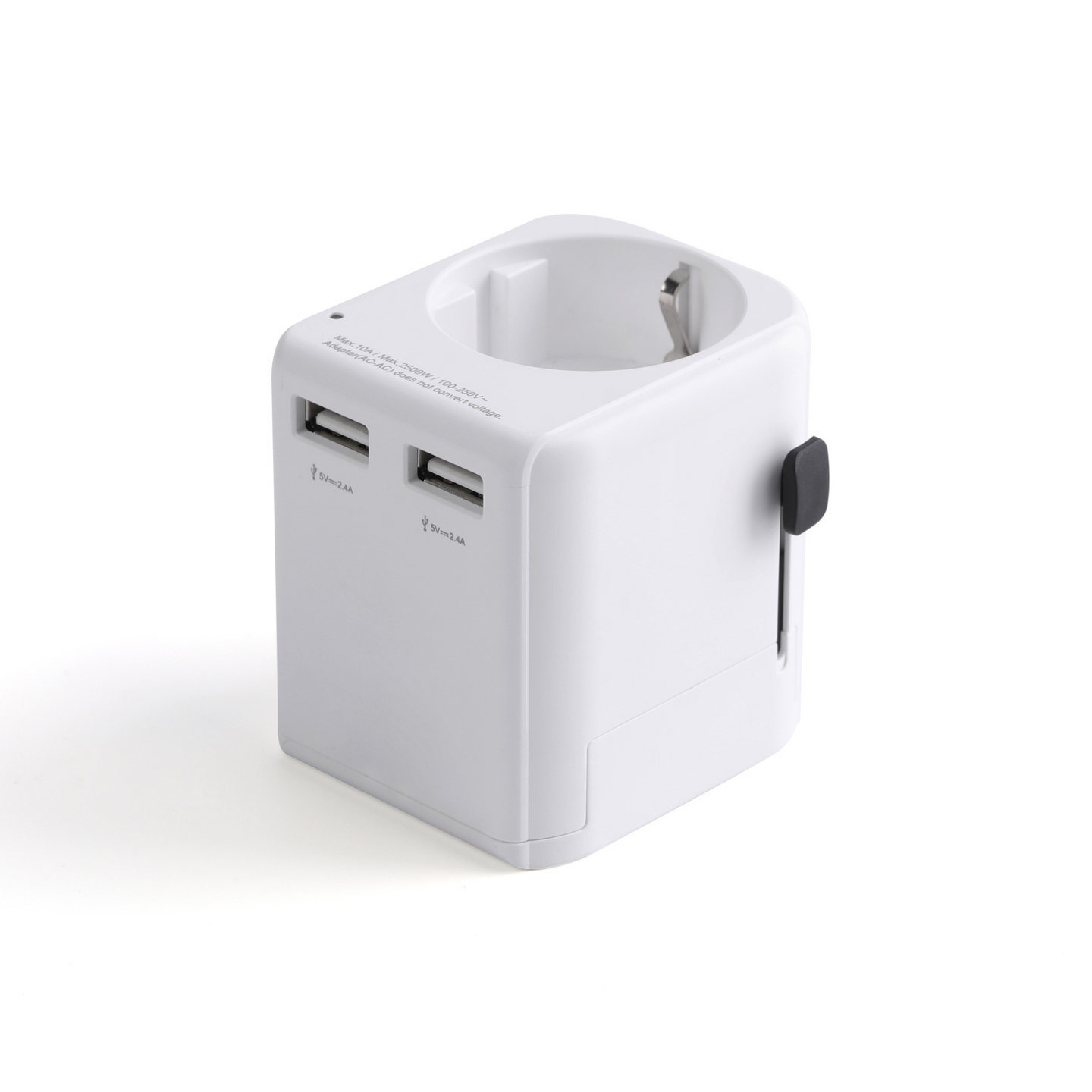 Matka-adapteri Opal 250v 10a 2500w usb-lähtö