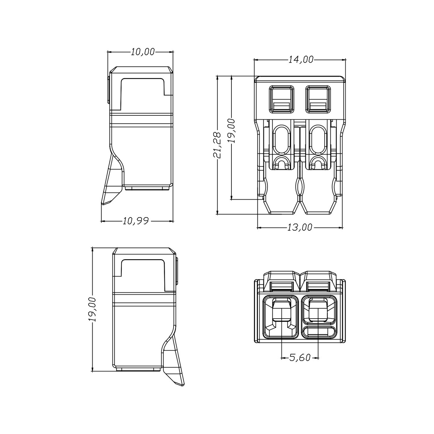 Rasialiitin Opal 922 2-napainen vivullinen (10 Kpl)