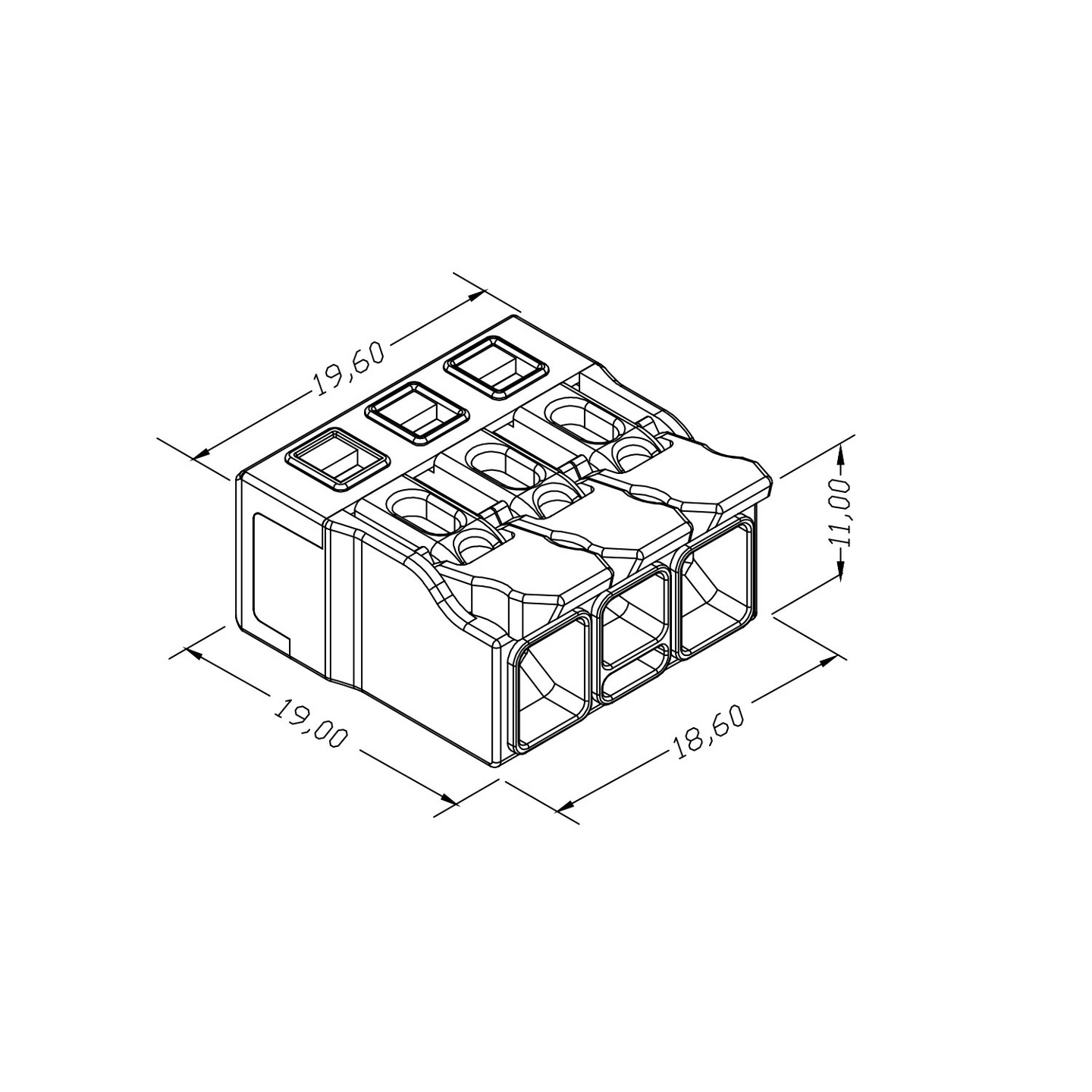 Rasialiitin Opal 922 3-napainen vivullinen (10 Kpl)