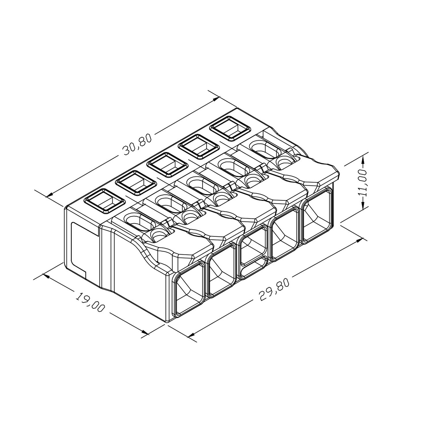 Rasialiitin Opal 922 5-napainen vivullinen (5 Kpl)