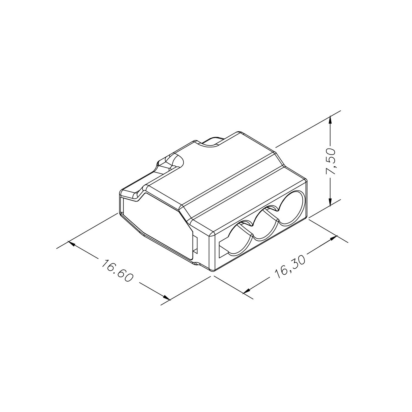 Rasialiitin Opal 980 3-napainen punainen(25 Kpl)