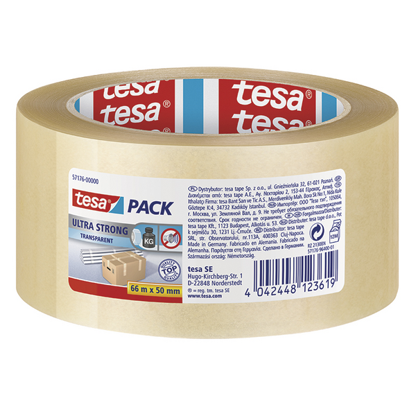 Pakkausteippi Tesa 57176 50mmx66m läpinäkyvä