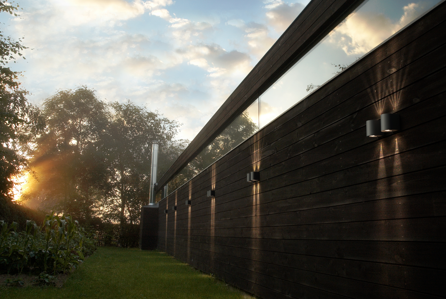 Ulkoseinävalaisin Nordlux Canto led 500lm 2700K 2x6W harmaa