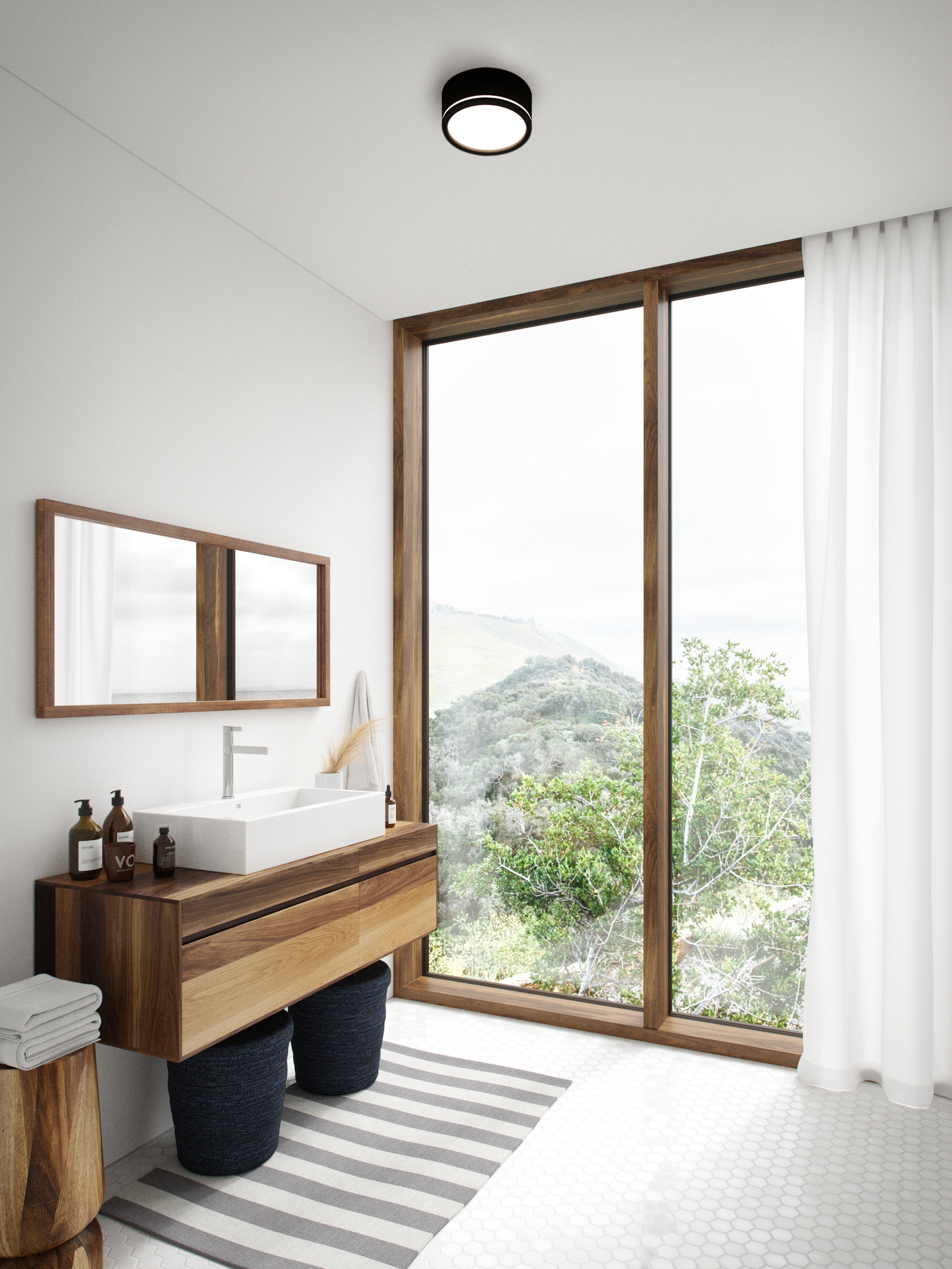 Plafondi Nordlux Ava Smart led 9,5W 600lm 2700K IP54 musta