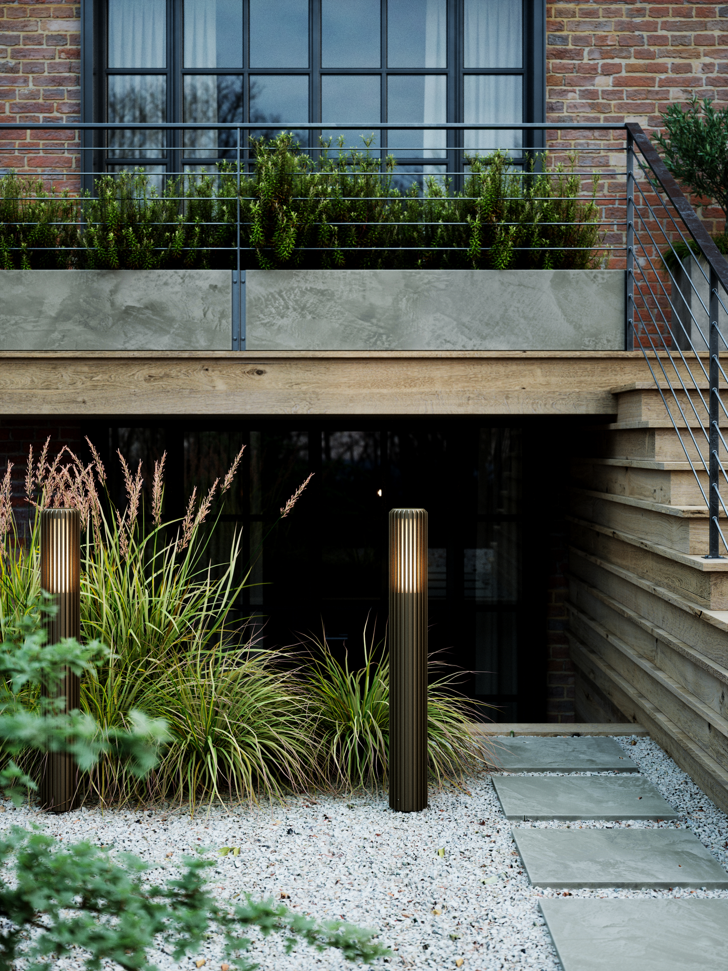 Ulkopylväsvalaisin Nordlux Aludra E27 metallinen ruskea