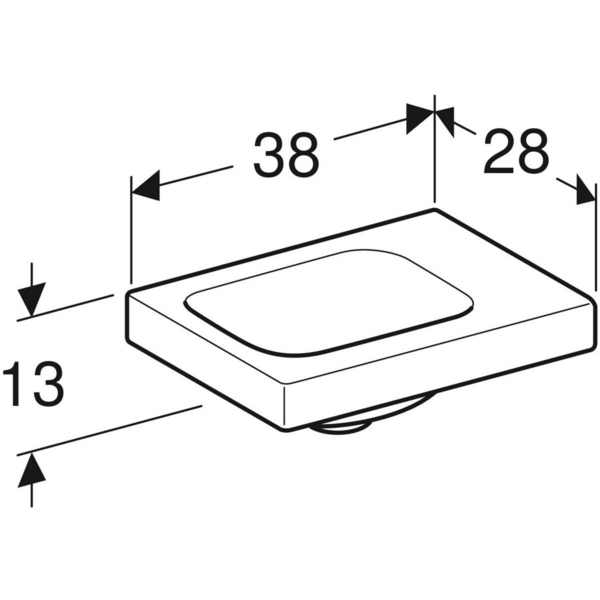 Pesuallas Geberit iCon Light L38 S28cm KeraTect