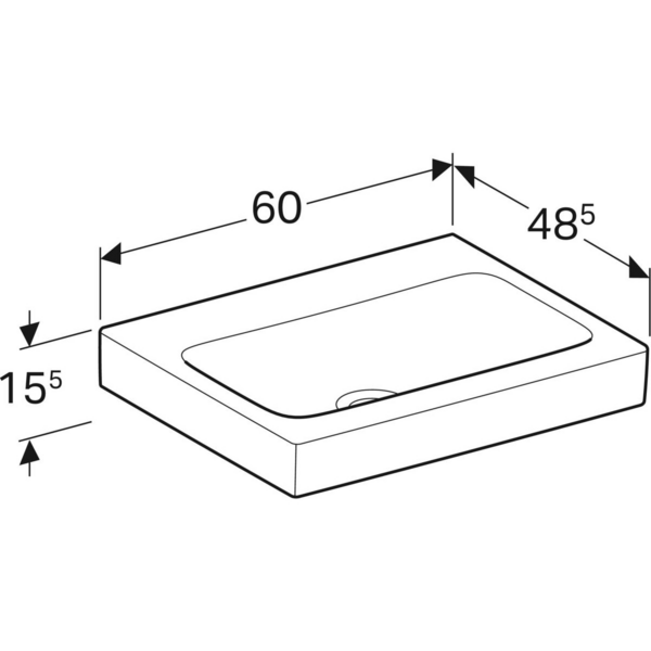 Pesuallas Geberit iCon L60cm KeraTect