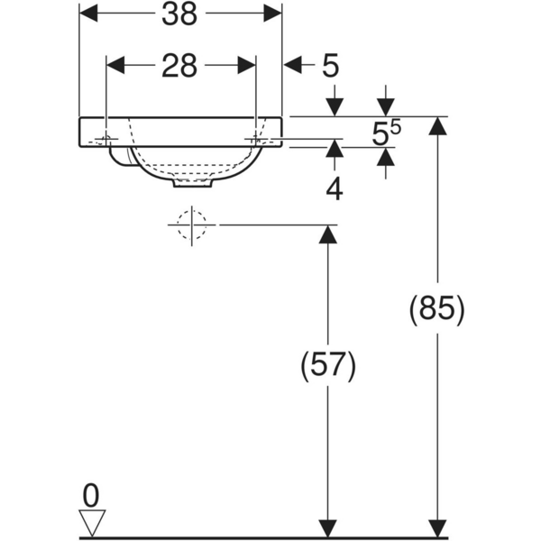 Pesuallas Geberit iCon Light L38 S28cm
