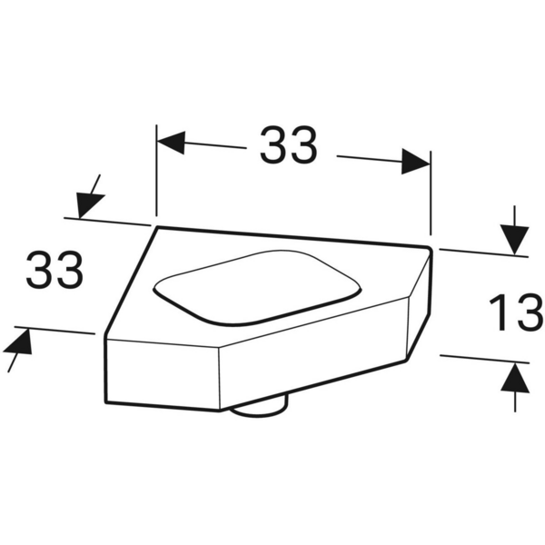 Kulmapesuallas Geberit iCon L46cm