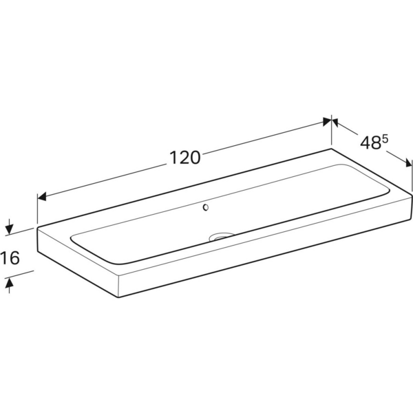 Pesuallas Geberit iCon L120cm ylivuoto KeraTect