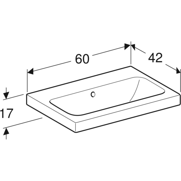 Pesuallas Geberit iCon Light C L60 S42cm ylivuoto