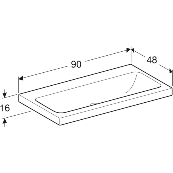 Pesuallas Geberit iCon Light L90 S48cm