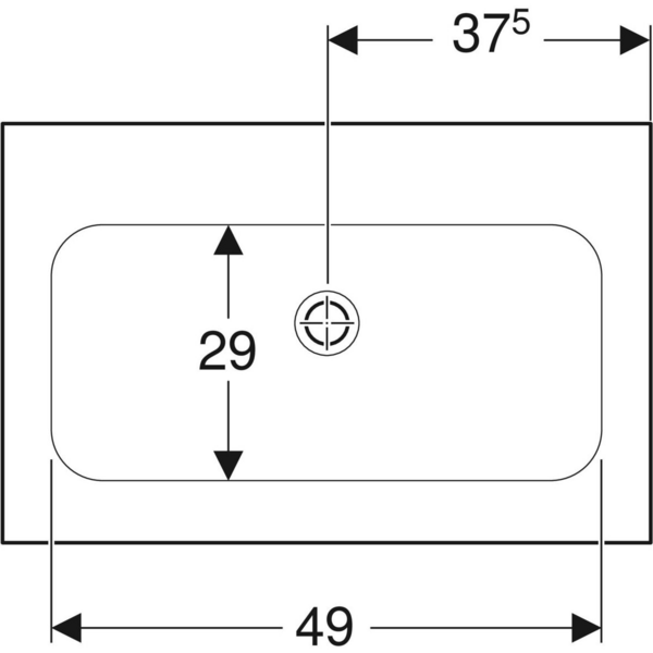 Tasoallas Geberit iCon L75cm KeraTect