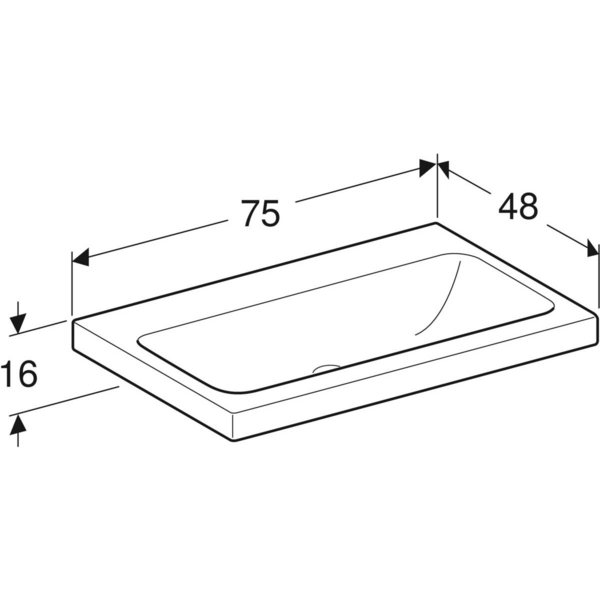 Pesuallas Geberit iCon Light L75 S48cm KeraTect