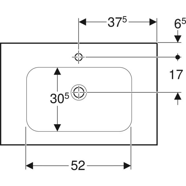 Pesuallas Geberit iCon Light L75 S48cm hanareikä