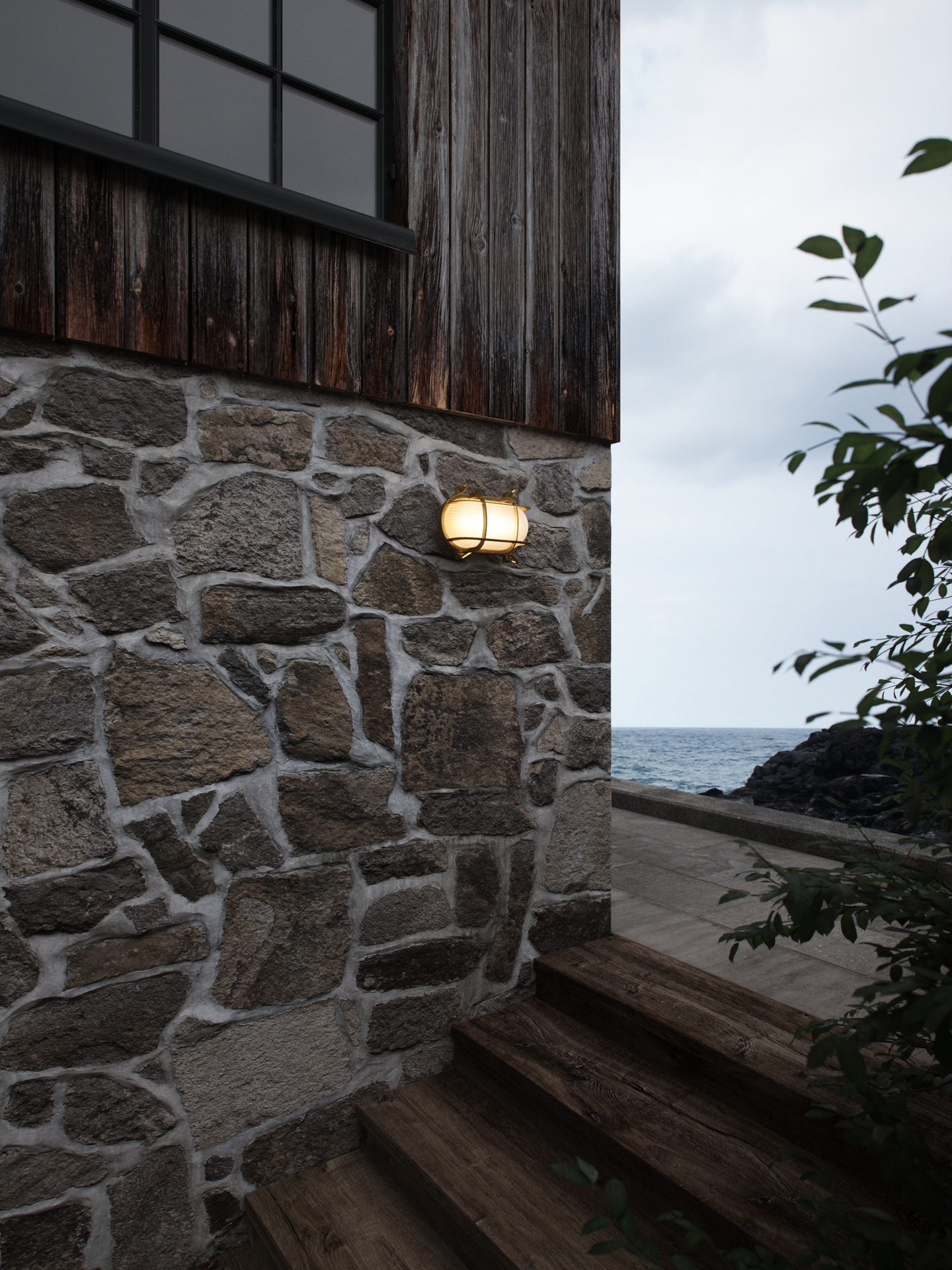 Ulkoseinävalaisin Nordlux Helford E27 messinki