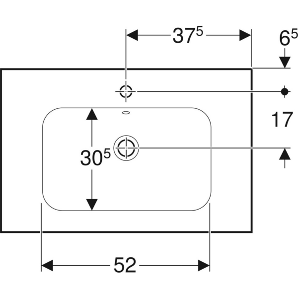 Pesuallas Geberit iCon Light L75 S48cm