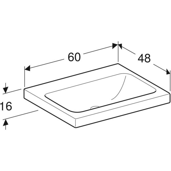 Pesuallas Geberit iCon Light L60 S48cm KeraTect