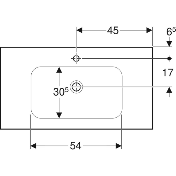 Pesuallas Geberit iCon Light L90 S48cm hanareikä KeraTect