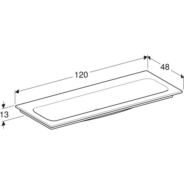 Tasoallas Geberit iCon L120cm KeraTect