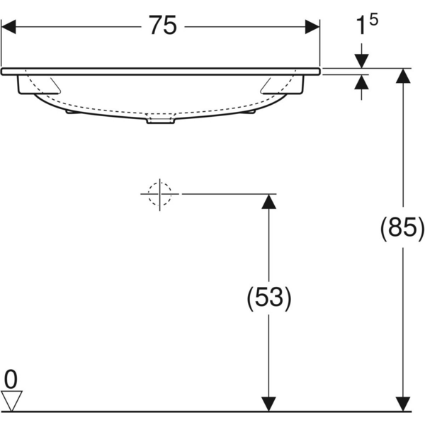 Tasoallas Geberit iCon L75cm
