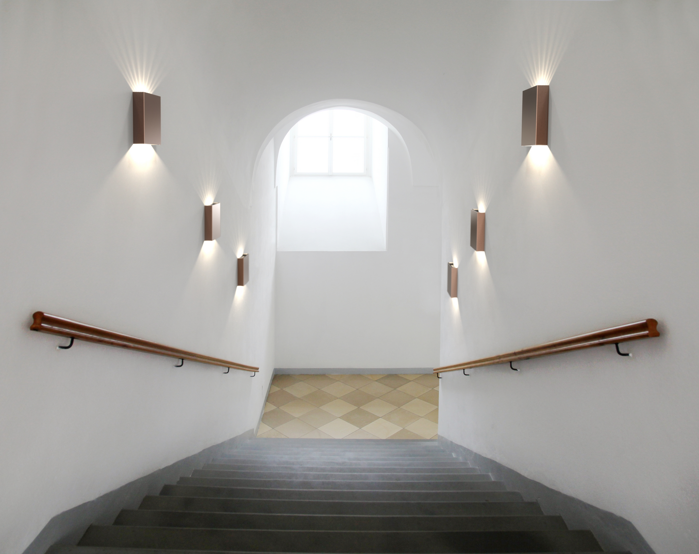 Ulkoseinävalaisin Nordlux Fold led 225lm 3000K 2x5W kupari