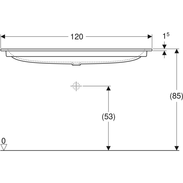 Tasoallas Geberit iCon L120cm KeraTect