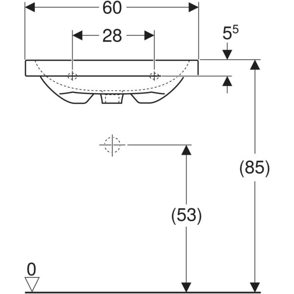 Pesuallas Geberit iCon Light L60 S48cm KeraTect