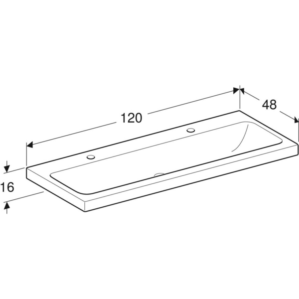 Pesuallas Geberit iCon Light L120 S48cm hanareikä