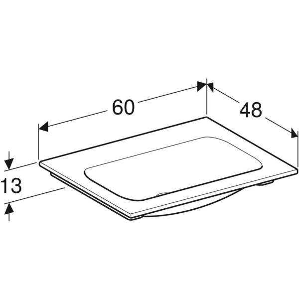 Tasoallas Geberit iCon L60cm KeraTect