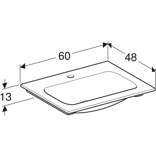 Tasoallas Geberit iCon L60cm hanareikä