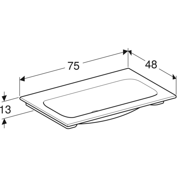 Tasoallas Geberit iCon L75cm KeraTect