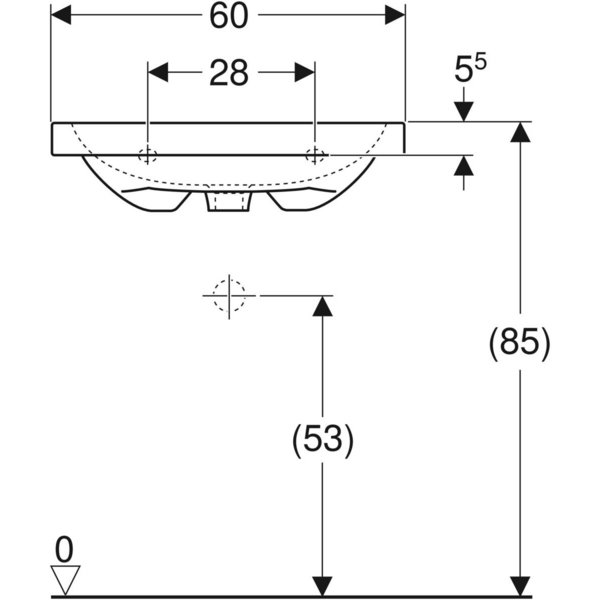 Pesuallas Geberit iCon Light L60 S48cm KeraTect