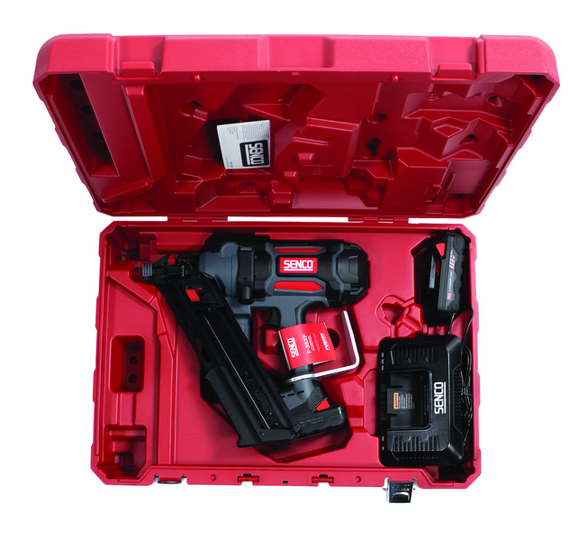 Runkonaulain Senco F35XP Fusion Nordic 2x4Ah akku ja laturi